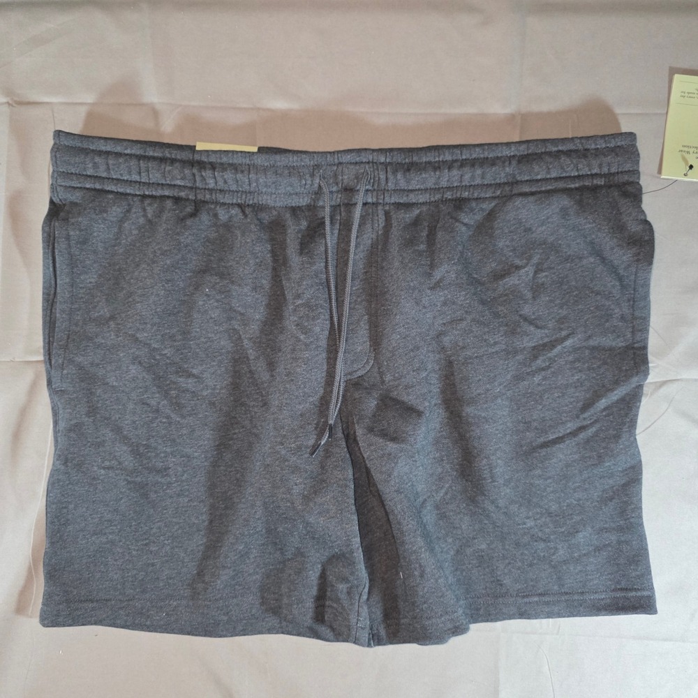 Goodfellow & Co Mens XXL Dark Gray 7 Inch Knit Fleece Shorts Every Wear Coll.